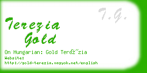 terezia gold business card